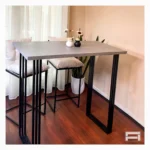 صندلی بار فلزی -میز بتنی فلزی